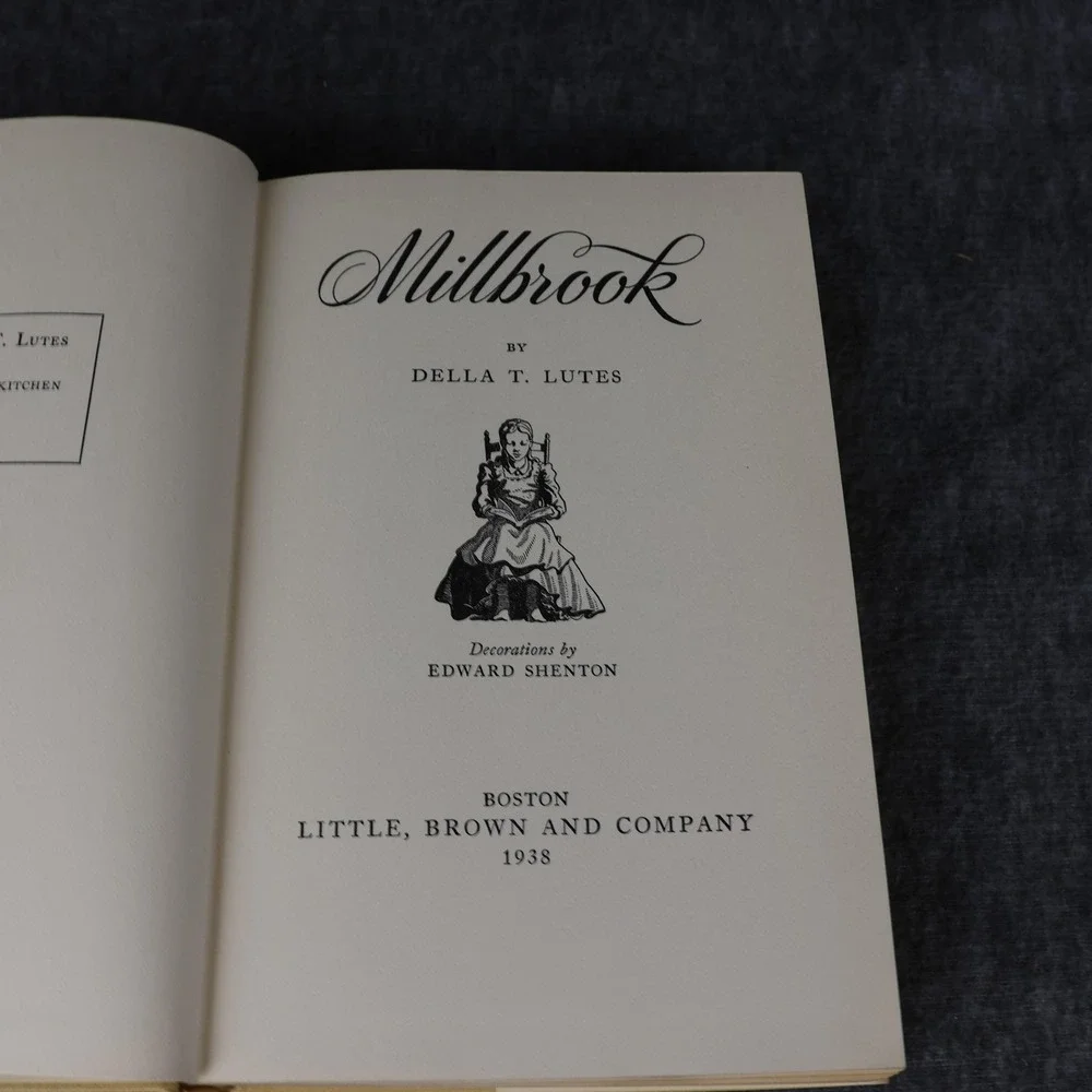 Vintage 1938 Millbrook Della T Lutes Blue HC DJ Little Brown USA Illustrated